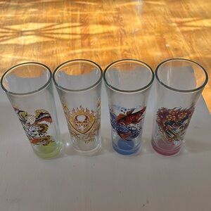 Ed Hardy tall shot glass set